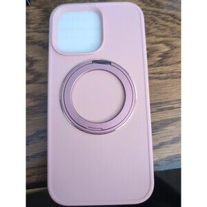 Silicone IPhone 16 Pro Max Case With Screen Protector And Kickstand-Pink